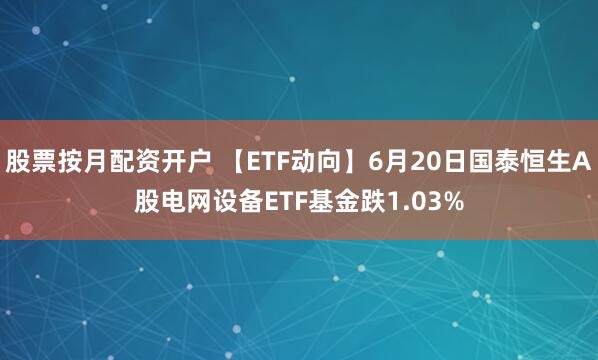 股票按月配资开户 【ETF动向】6月20日国泰恒生A股电网设备ETF基金跌1.03%
