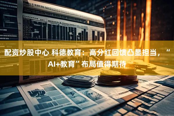配资炒股中心 科德教育：高分红回馈凸显担当，“AI+教育”布局值得期待